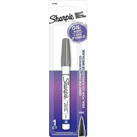 NEWELL BRANDS Sharpie Paint Marker, Oil-Based, Fine Point, Silver SAN1874889